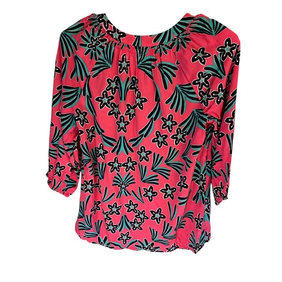 Crown and Ivy Pink Ocean Blouse Women's XS - Picture 4 of 7